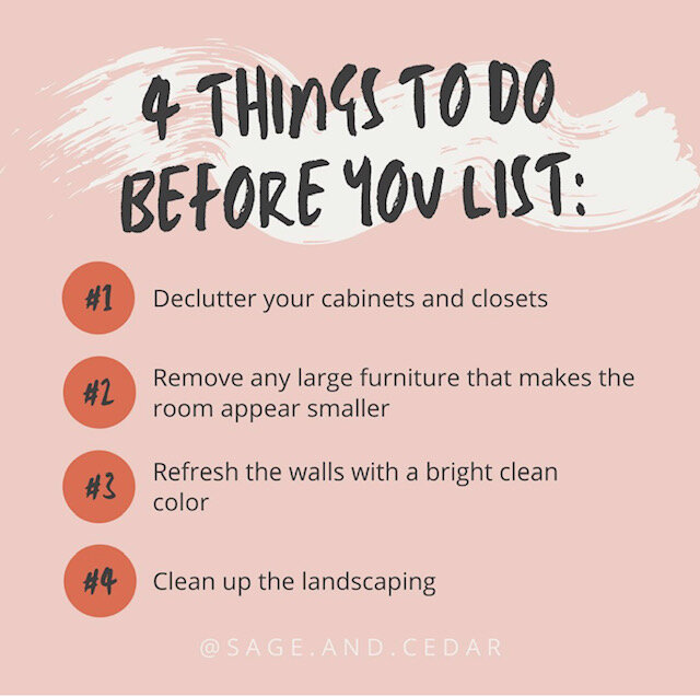 4 Things to do Before you List your Home - Sage and Cedar